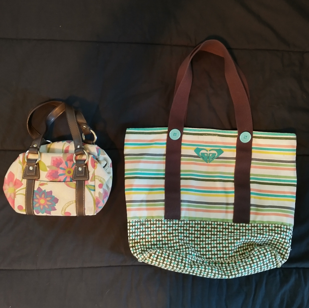 Lot of Two Women's Bags, Shoulder and Hand, Roxy Liz Claiborne